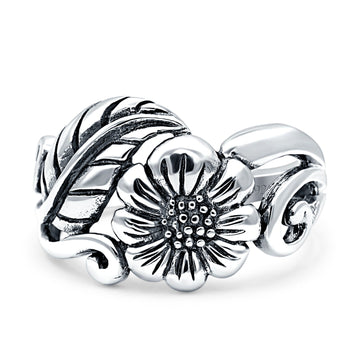 Sterling Silver Sunflower Ring